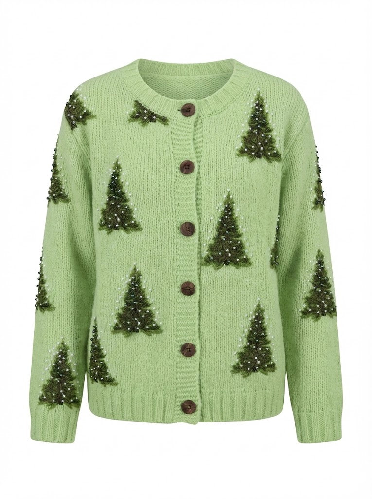 Milava™ Kardigan z choinkowym nadrukiem